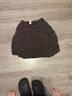 Brown Soft Slinky Skirt