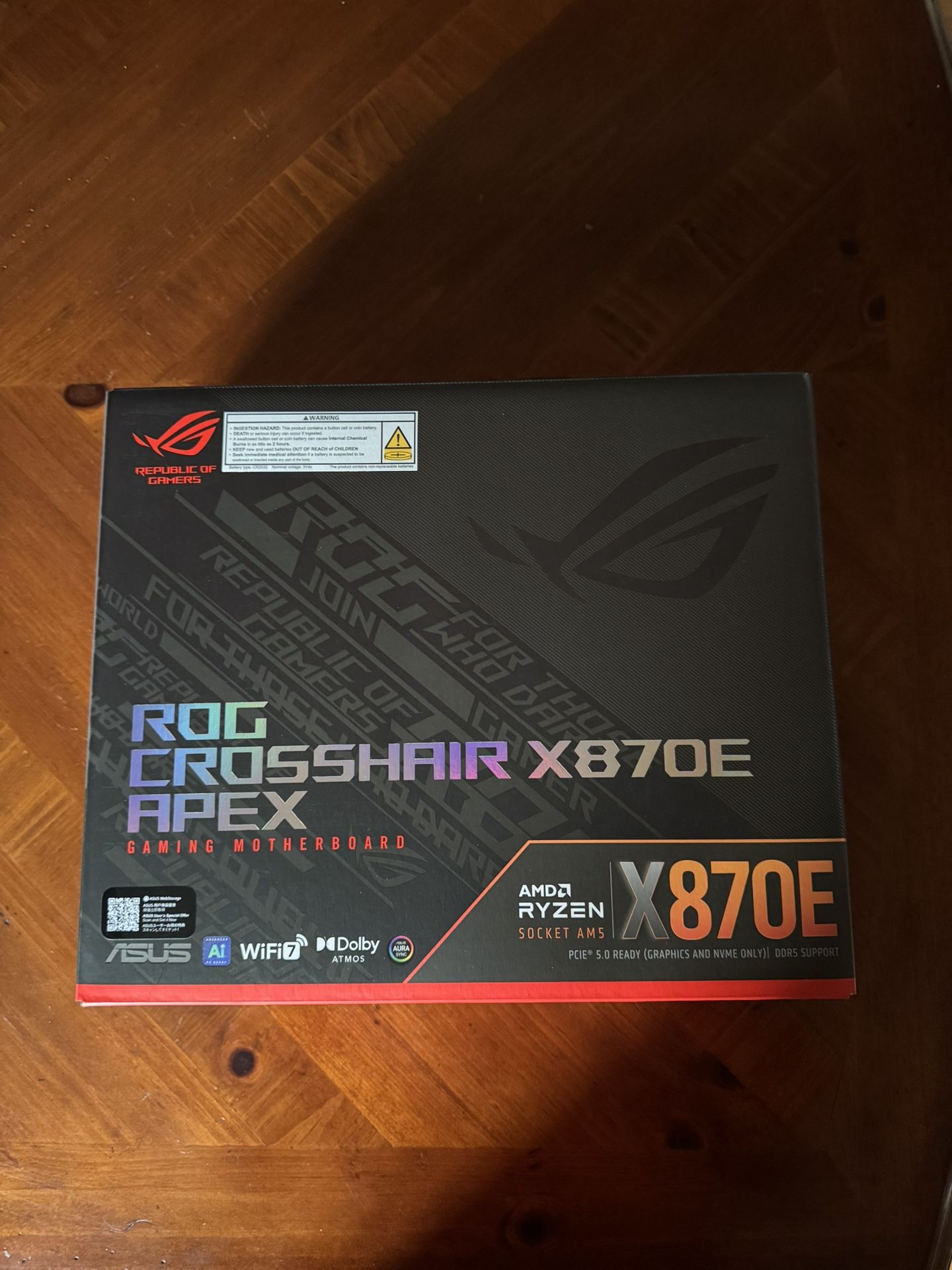Asus ROG Crosshair X870E Apex Gaming Motherboard