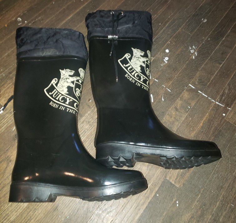 Juicy Couture Rain Boots Size 6