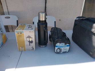 Misc Items ,ext Coach Light , Stanley Coffee Thermos, Tire Cable Chains 