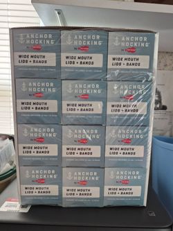 Made in USA. Brand new a Case of  Jars lids wind mouth 12 Boxs