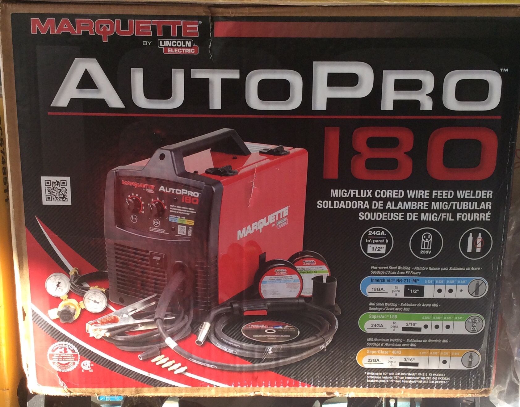 Marquette by Lincoln Electric AutoPro 180 MiG/Flux Cored Wire Feed Welder (18-3191)