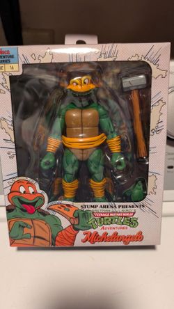 NECA Teenage Mutant Ninja Turtles Adventures Michelangelo Stump Arena