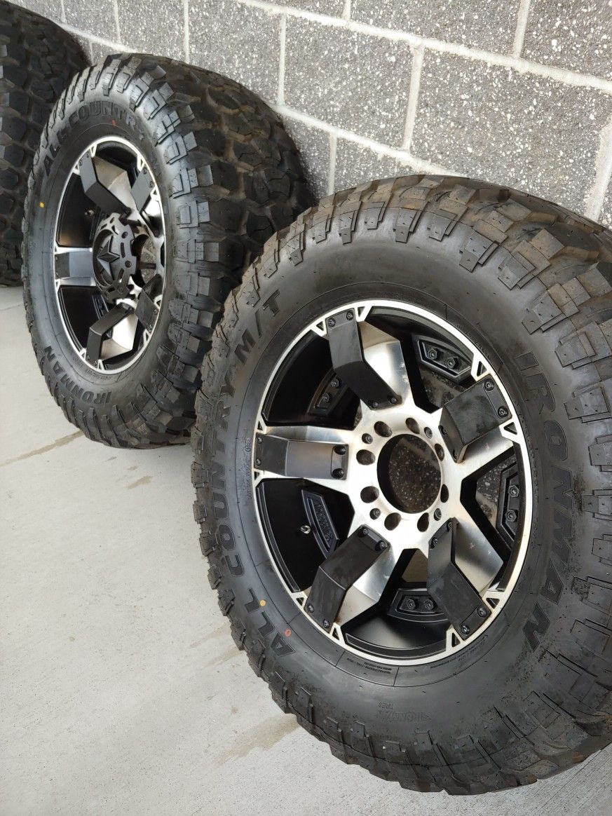KMC Rockstar 2 XD Series 20x9 Rims 37" Ironman MT Tires (8x6.5 Lug Pattern) for Sale in