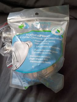 Conserve Smart NaturaFlow 1.5 GPM Chrome Shower Head Replacement WaterSense