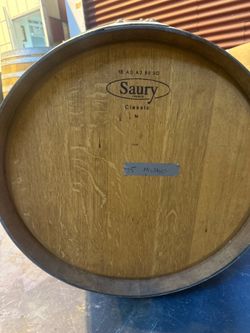 Recently emptied premium wine barrels