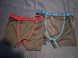 Pair of New Balance Boys Underwear Boxer Briefs Blue and Red Size M (10-12)