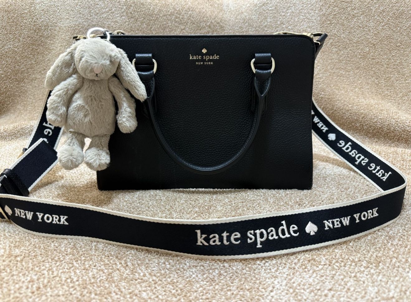 Kate Spade Purse with Jelly Cat Keychain