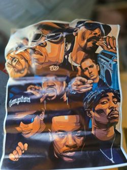 Rap Legends Music Legends Collage Eminem, Tupac, Biggie Poster Gift Print