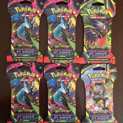 Pokemon TCG - PHANTASMAL FLAMES - Sleeved Booster Pack - 6 Packs New Sealed 