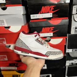 Jordan Cardinal 3s size 7Y USED But Clean