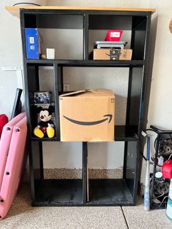 Black wooden console shelf