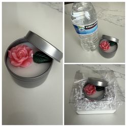 Cute Pink Rose Candle 🌹