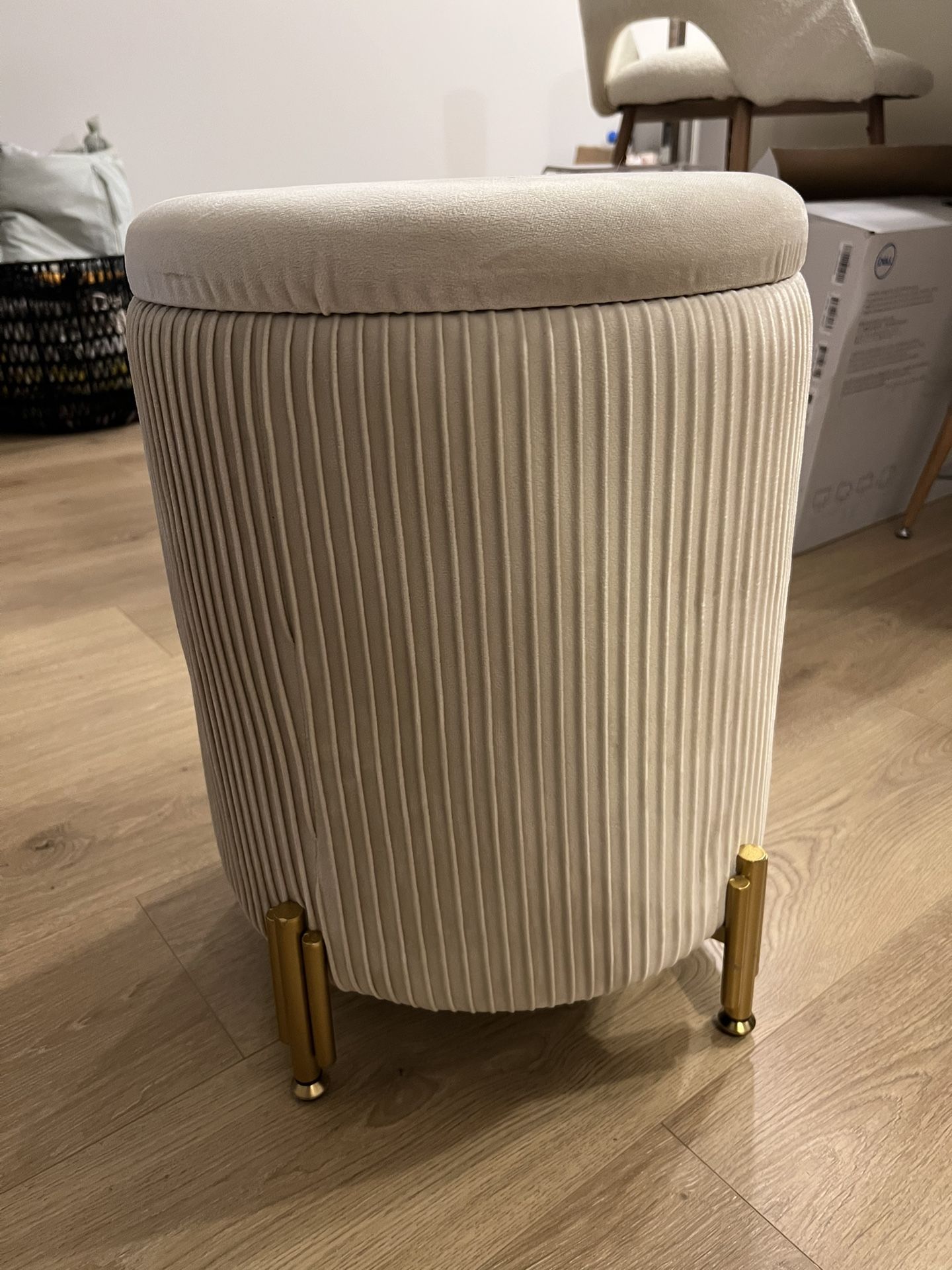 Upholstered Storage Ottoman Footrest