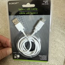 Top brand “E-Circuit” Type-C USB cable, designed for high-speed charging and data transfer. Type-C USB cable, also referred to as USB-C. 40 inches (10