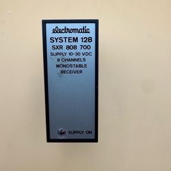 electromatic SYSTEM 128 SXR 808 700 SUPPLY 10-30 8 CHANNELS MONOSTABLE RECEIVER