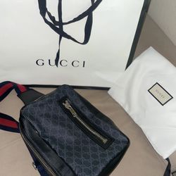 Gucci Black Sling Backpack Authentic Men Women