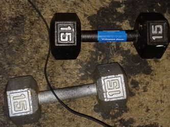 2-15lb dumbells