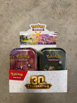 Pokémon TCG 30th Celebration Tin Set 12 tins