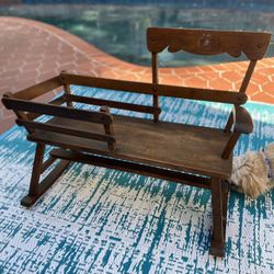Antique Late  1800s Childs Rocking Chair/Mammy Bench. Finished to keep original antique state. Sturdy.  Free delivery in Austin Tx. Area. 
