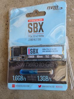 SBX
NVMe PCle 3.0 x2 SSD MPN: MDNVME8O-SBX-0256
MYDIGITALSSD
256GB 80mm TLC nvn memory card