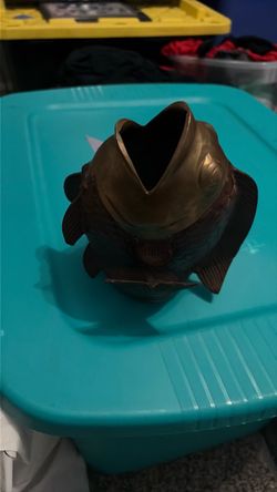 Jumping carp or koi fish vase