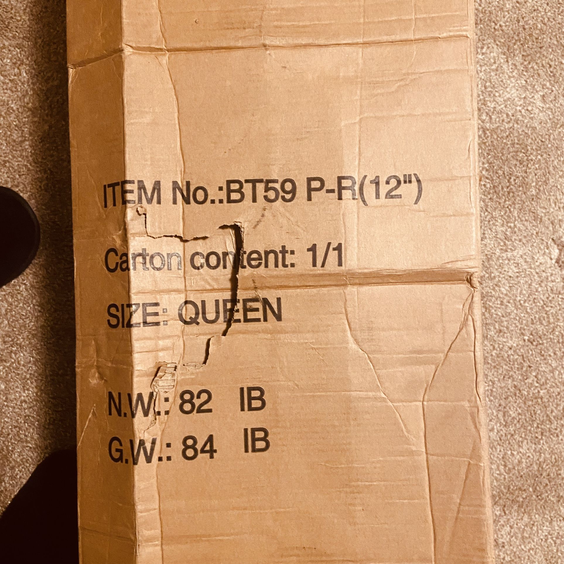 Queen Mattress, Box Spring and Headboard