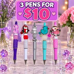 Beaded Pens Set of 3