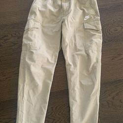 Nike Sportswear Cargo Pants Mens Medium Tan Utility Woven Unlined Commute Work