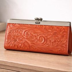 Patricia Nash Tooled Leather Clutch Wallet – Red (NEW w/ Tag, Orig. $119)