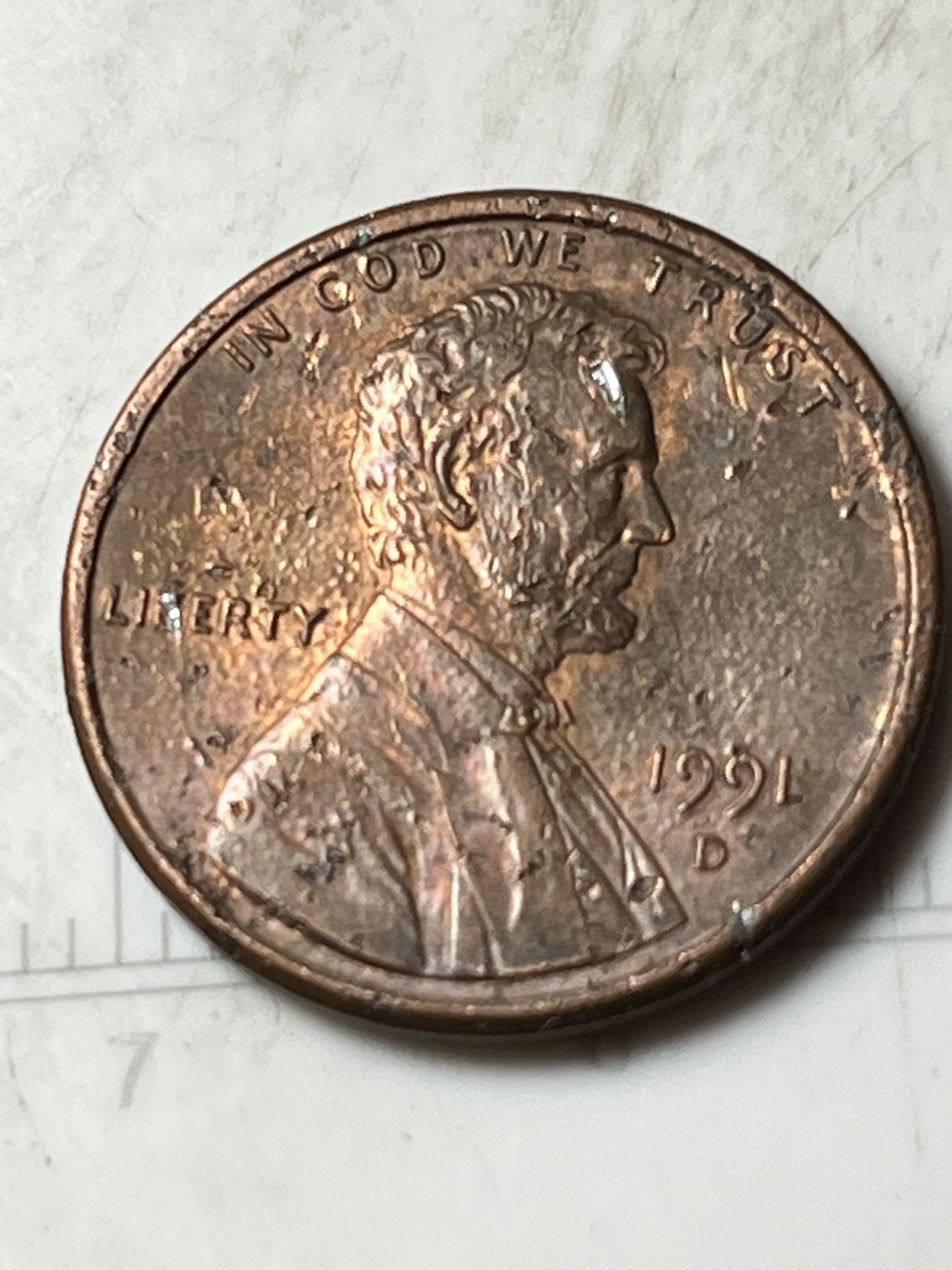 1991 D Penny Cuds