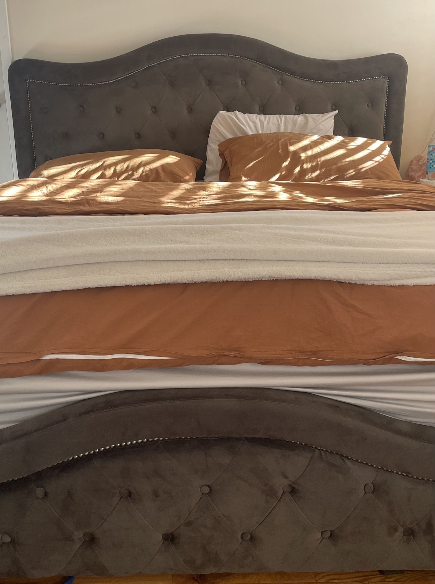 Bed Frame with Box and Mattress 