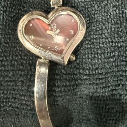 Heart Silver tone Link Ladies Watch Not Tested