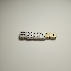 Six 6 Sided Dice 