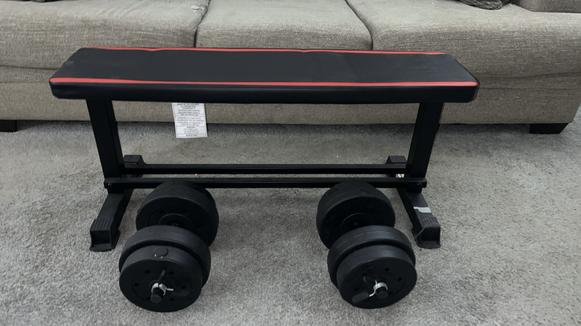 Weight Bench W/ Dumbbells 