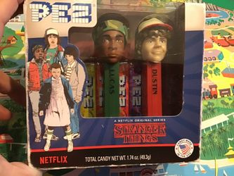 Stranger Things Pez Dustin And Lukas Collector Box Set -NEW
