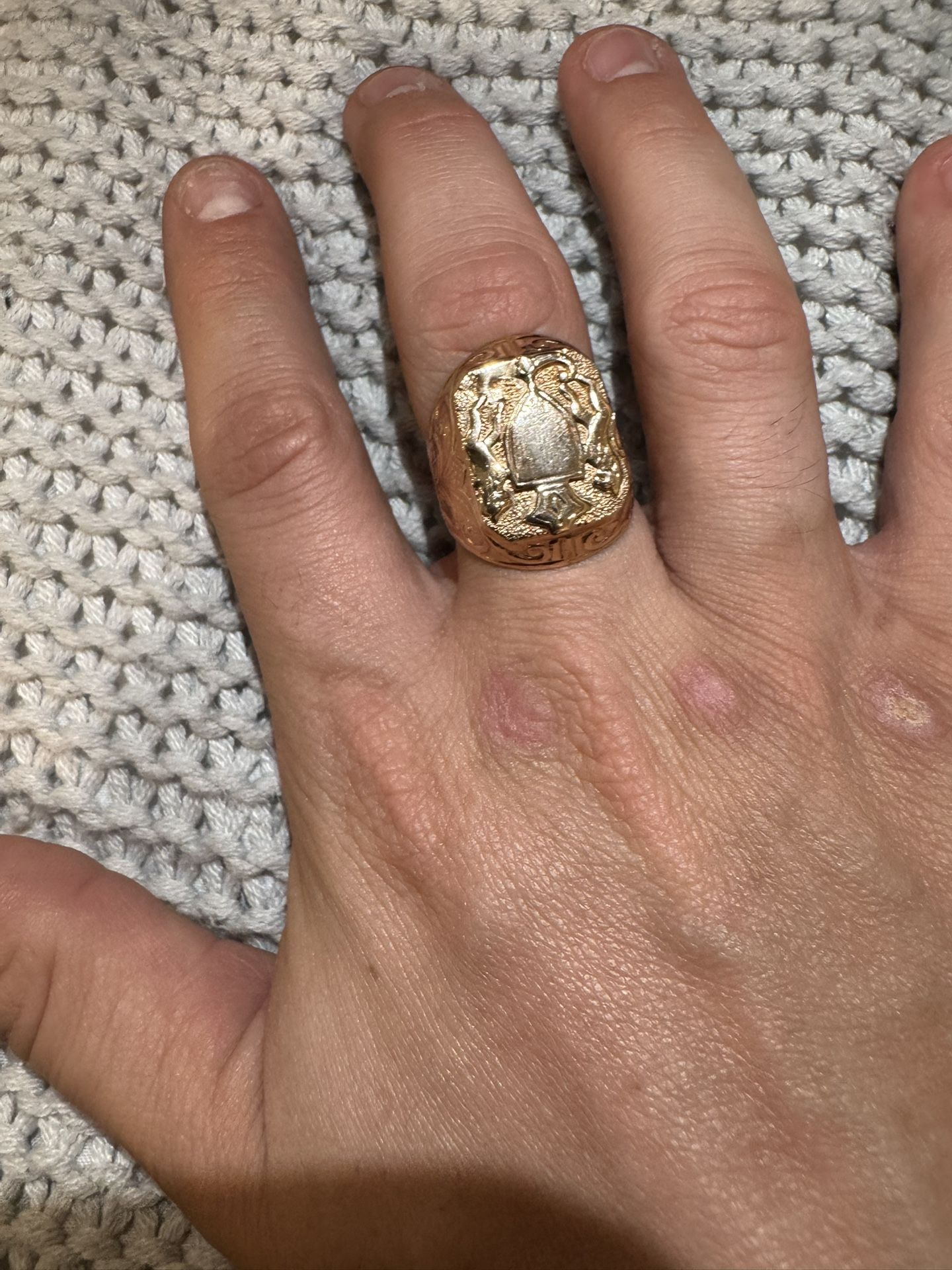 14k Rose Gold Lion Design Ring