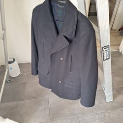 Ralph Lauren Men's Pea Coat Black 40R