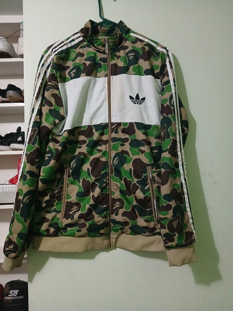 A Bathing Ape Bape / Adidas Colab Track Jacket XL Rare!