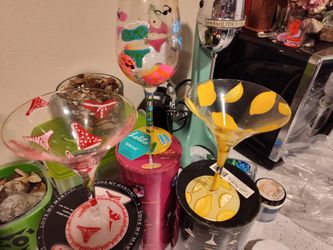 Vintage Nib Lolita Collectable Martini & Wine Glasses