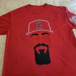 Los Angeles Angels Anthony Rendon 6 T-Shirt Red MLB Baseball Jersey Promo XL tee