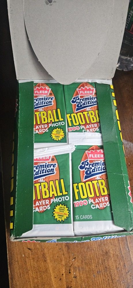 1990 Fleer Football Box. All 36 Packs Sealed