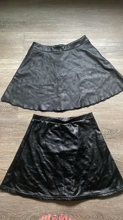 Black Leather Mini Skirt