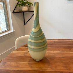 Hand Blown Glass Vase 20”x7”