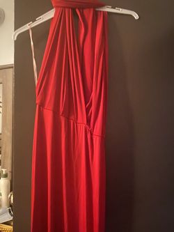Red long dress