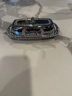 Silver-Plated Butter Dish with Lid
