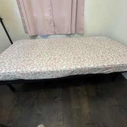 Adjustable Twin Bed. Foam Mattress And Remote 