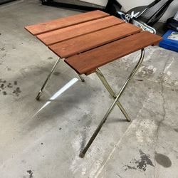 Vintage California Redwood Folding Picnic table 