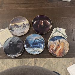 Limited Edition, Decorative Plates, Two With Certificate Of Ostent City Three Without Bundle Deal