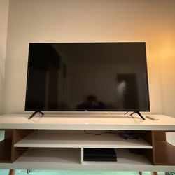 Modern White TV Stand w/ LED mood light
